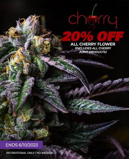 Cherry flower joints 20% off. Ends 6-4-23