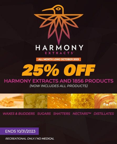 Harmony Extracts 25% off. Sale ends 10-31-2023