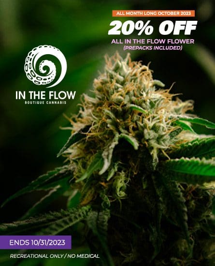 In The Flow flower 20% off through October 31, 2023