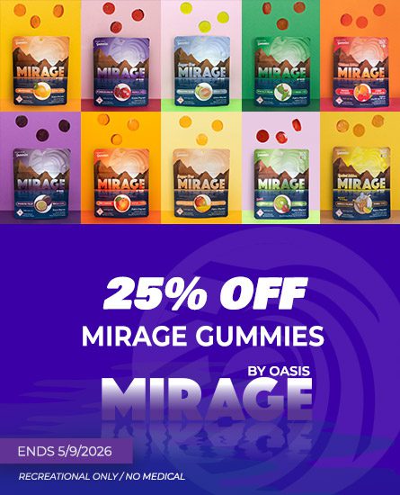 Oasis Mirage Gummies sale ends 5/9/2026