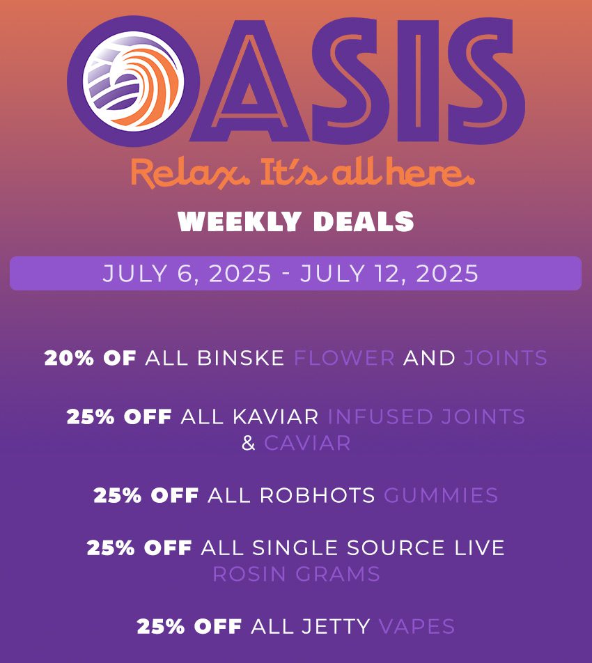 Oasis Featured Deals July 6 - July 12, 2025