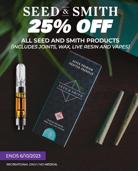 Seed Smith 25% off. Ends 6-10-23