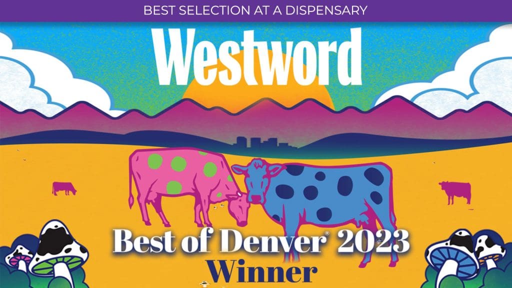 Oasis Superstore in Denver, CO named 2023 Best of Westword Magazine for best dispensary selection.